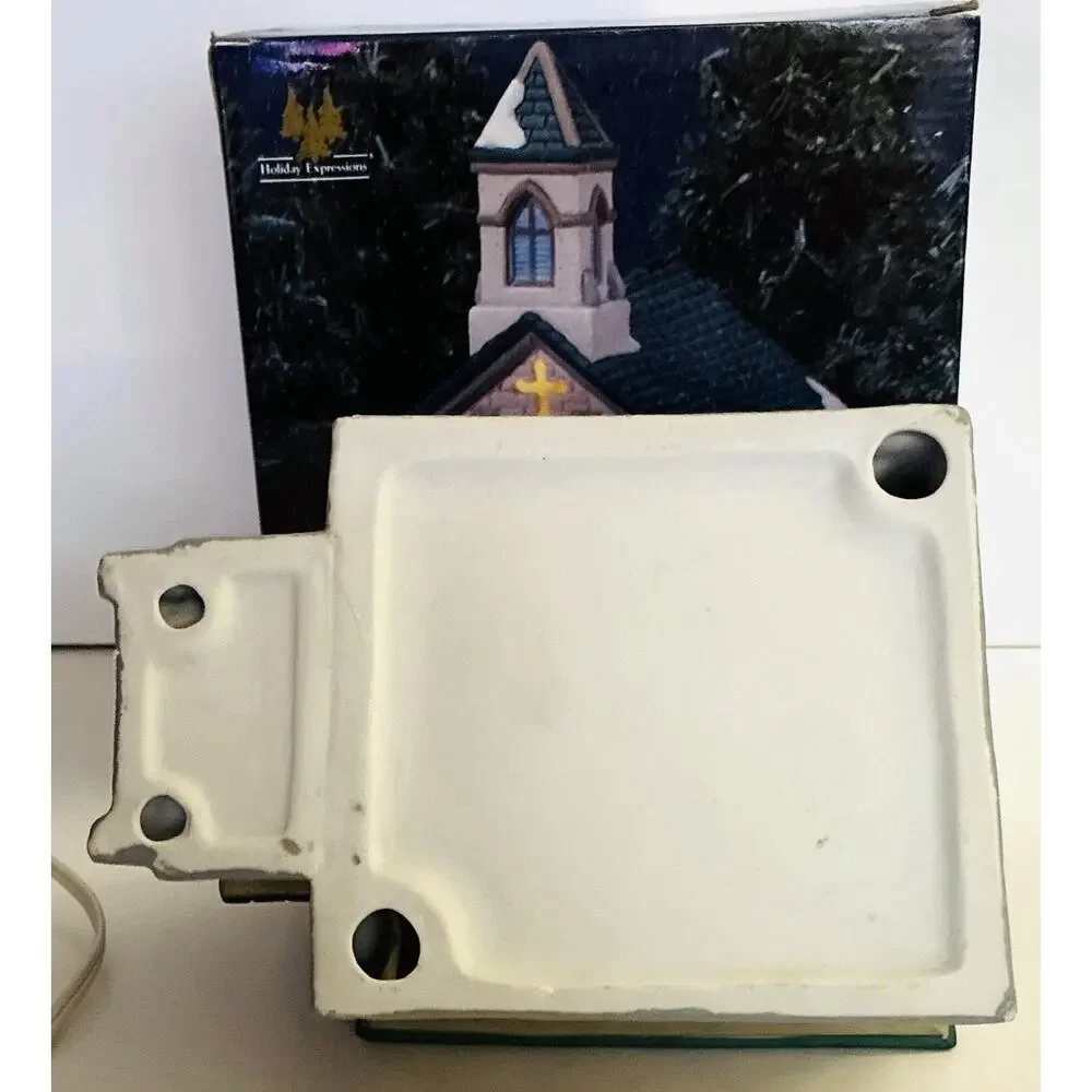 Holiday Expressions - Vintage Christmas Lighted Village House Porcelain Church